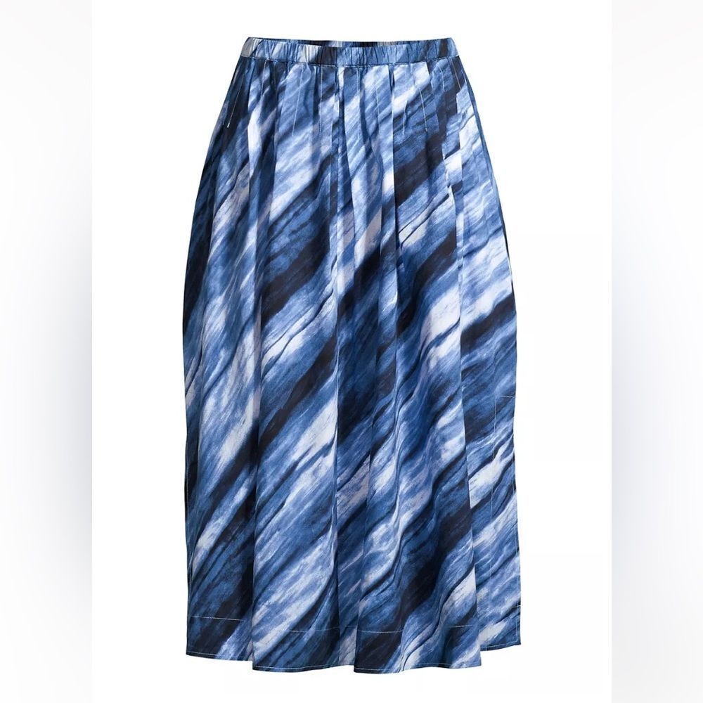 Brand new with Tags Donna Karan New York Wave Print Midi‎ Skirt Size XL